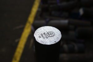 industrial part marking close up