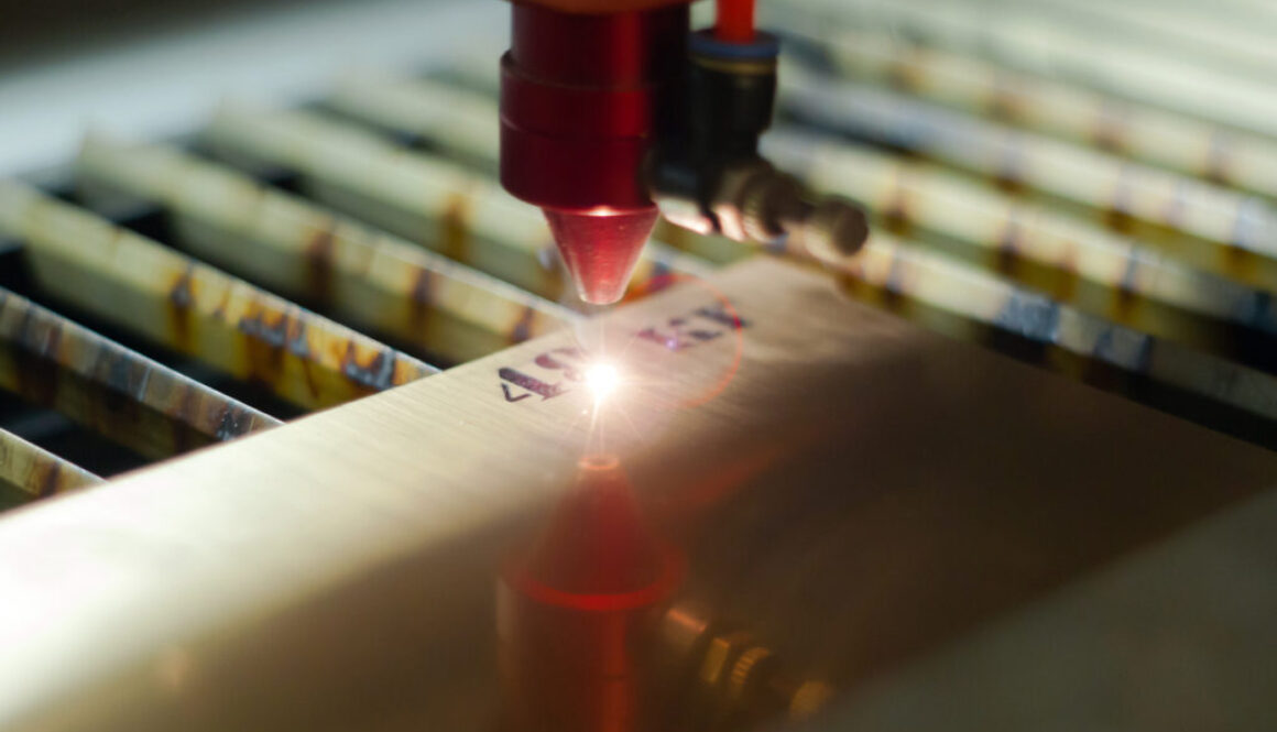 laser engraving up close on intricate part