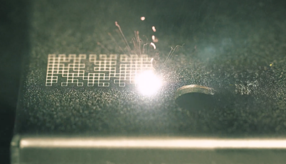 datamatrix code being laser marked