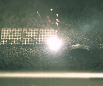 datamatrix code being laser marked